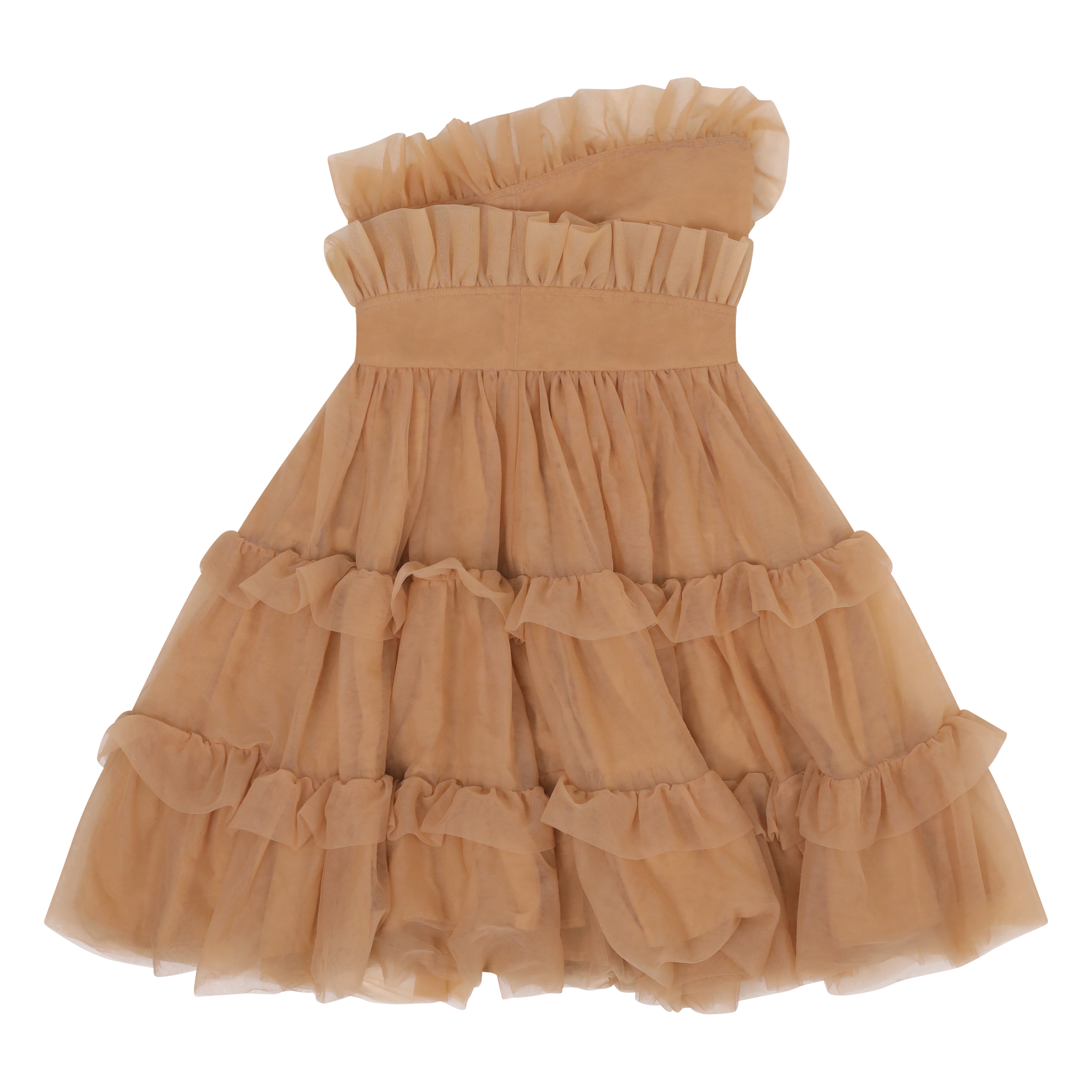 WOMENS TULLE FRILL DRESS - CY