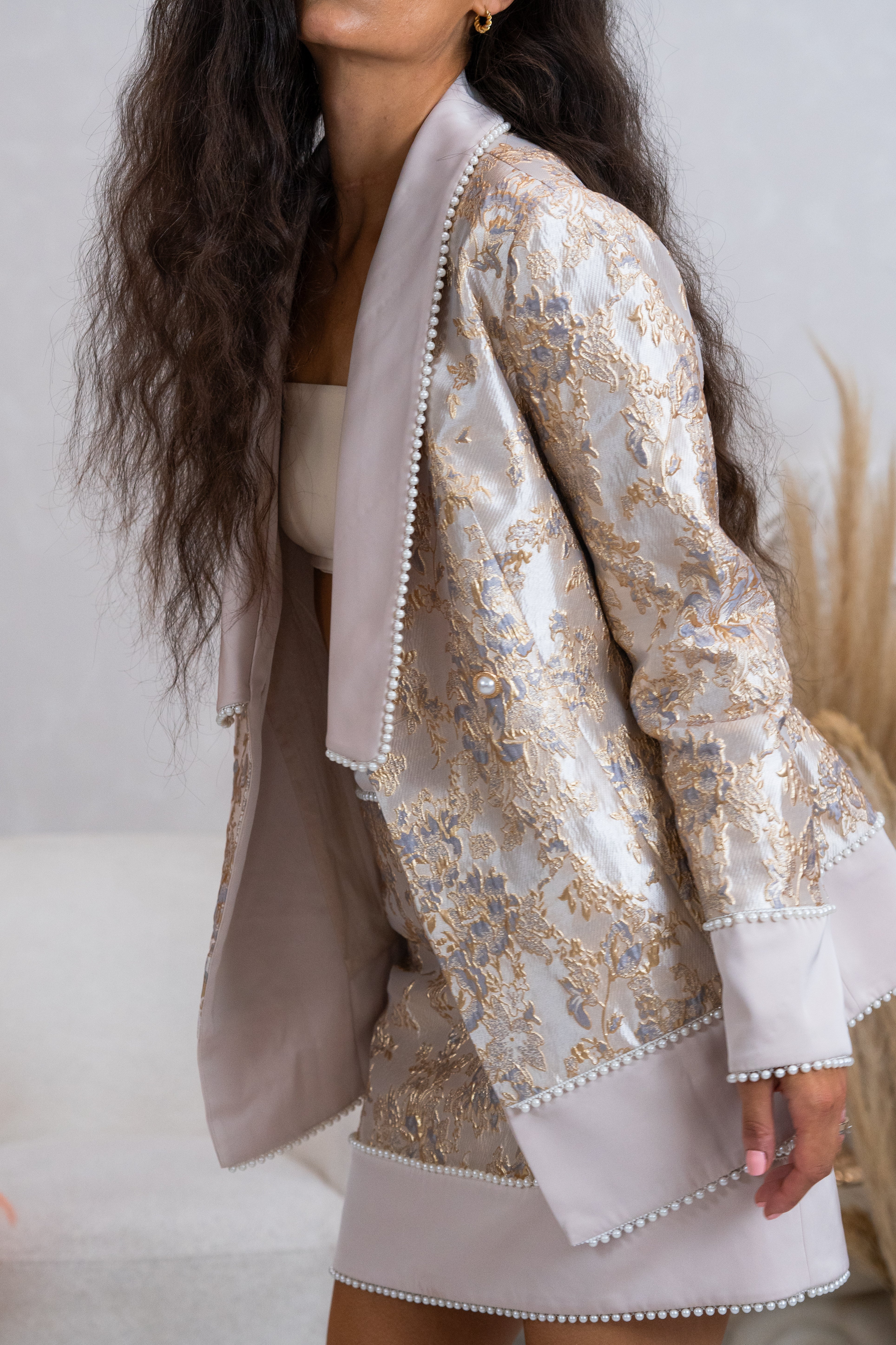 WOMENS JACQUARD BLAZER - CY