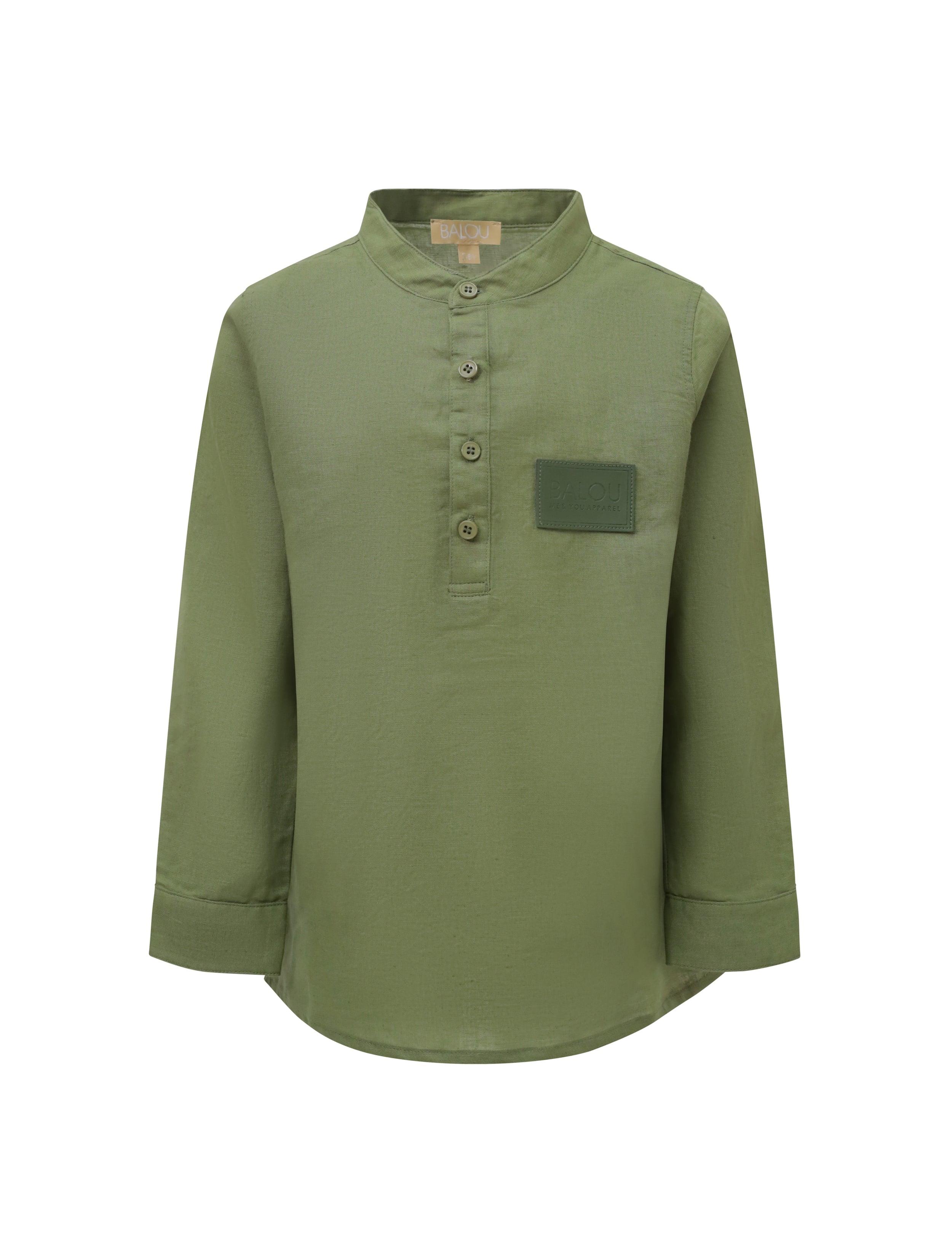 BOYS LINEN SHIRT KHAKI - CY