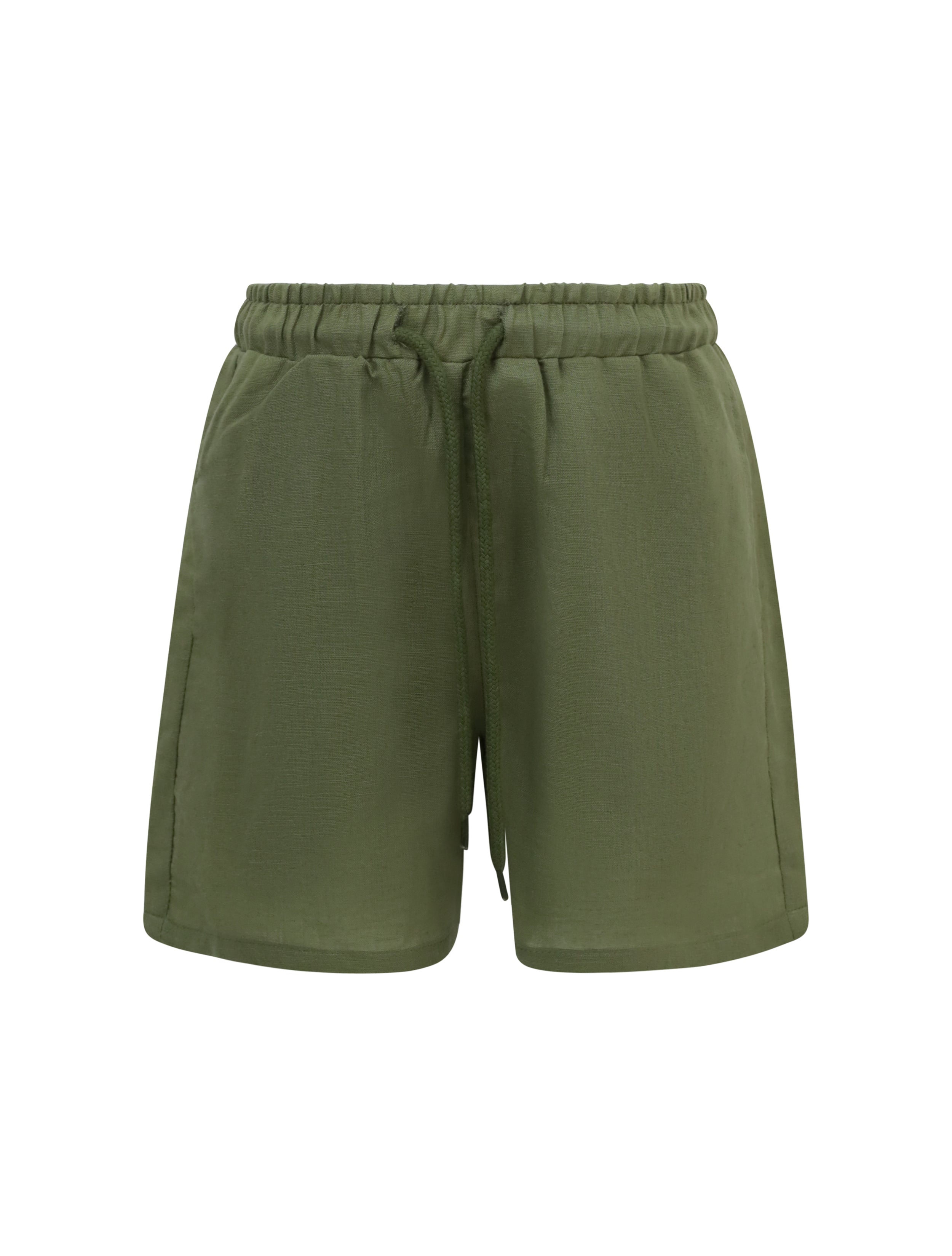 BOYS LINEN SHORTS KHAKI - CY