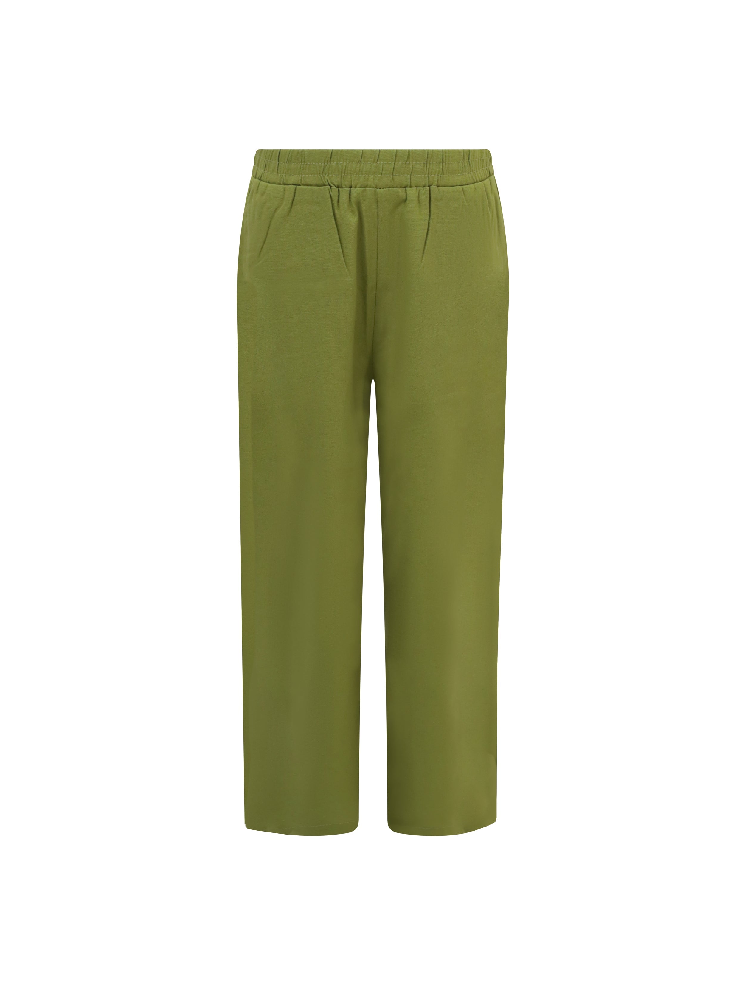 KIDS UNISEX LINEN TROUSERS LIME - CY