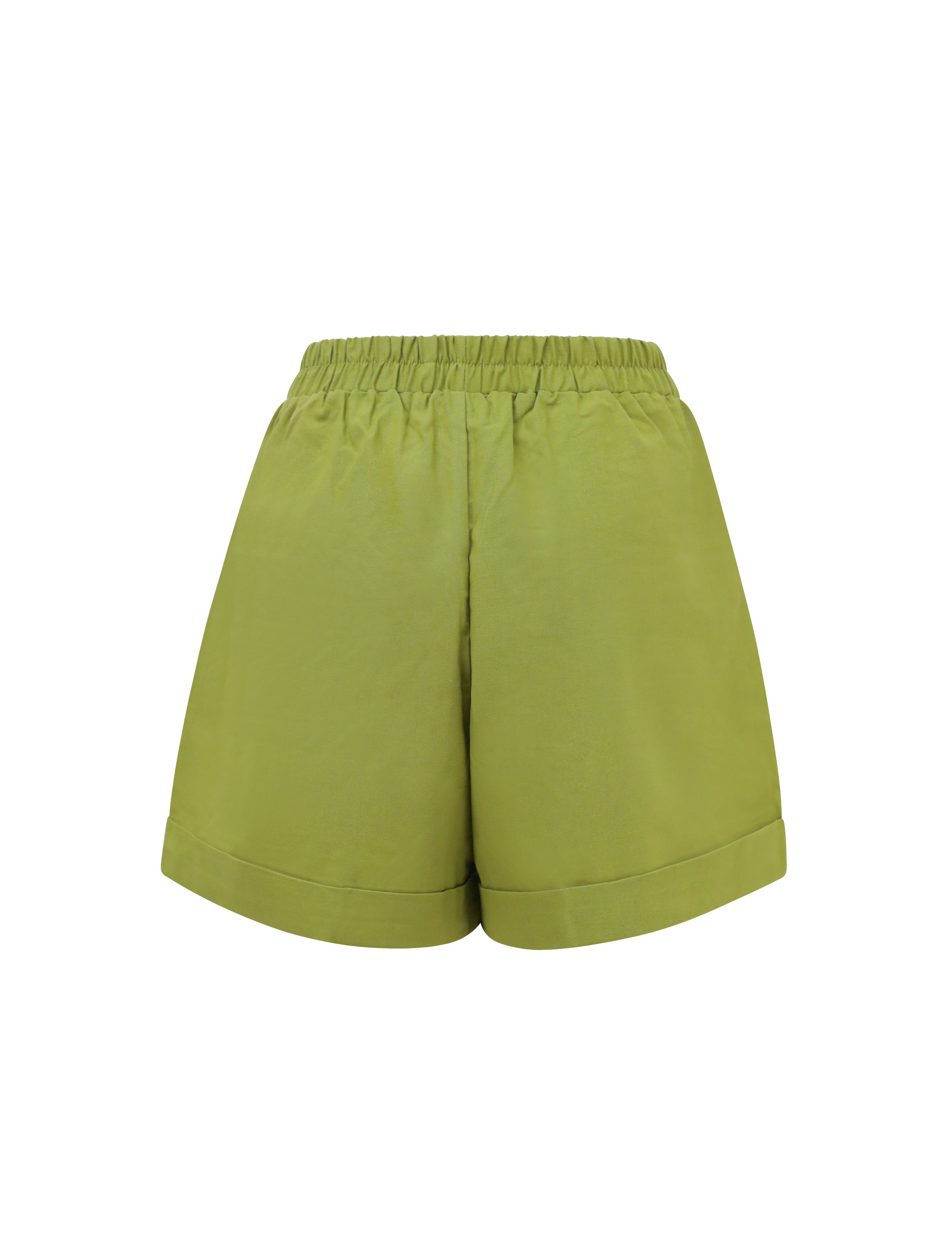 Kids Linen Shorts Lime - CY