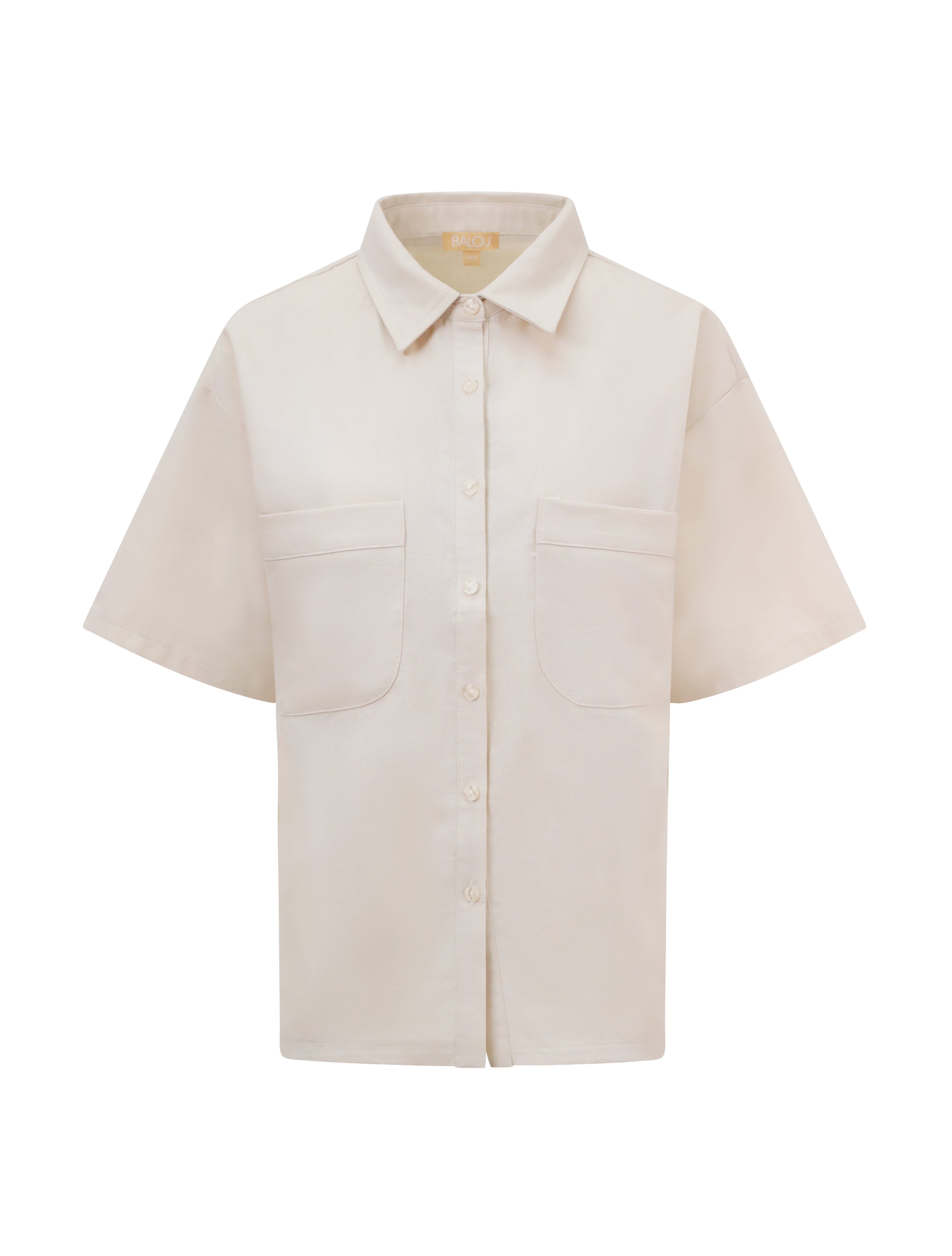 WOMENS LINEN SHIRT NATURAL - CY