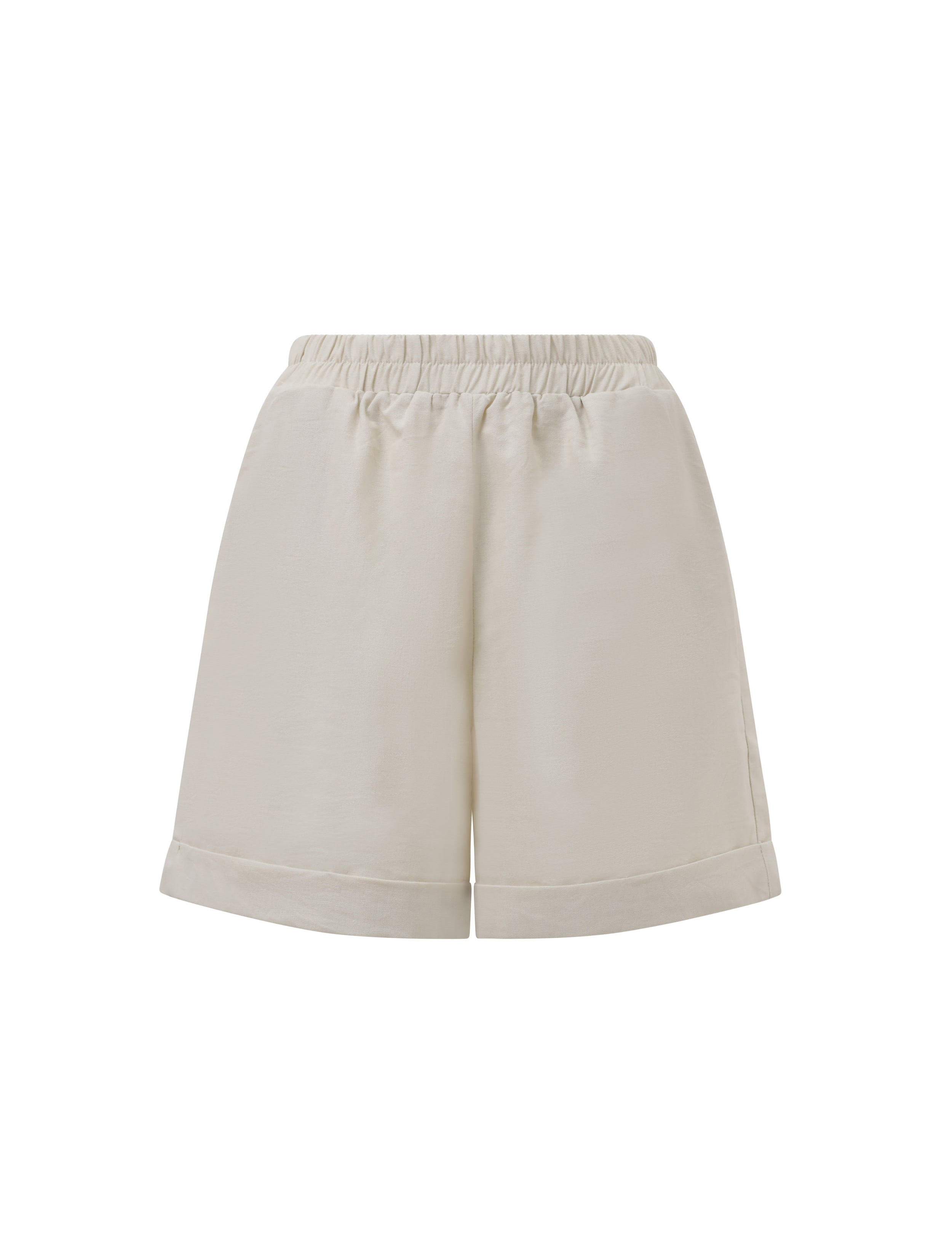 WOMENS HIGH WAIST SHORTS NATURAL - CY