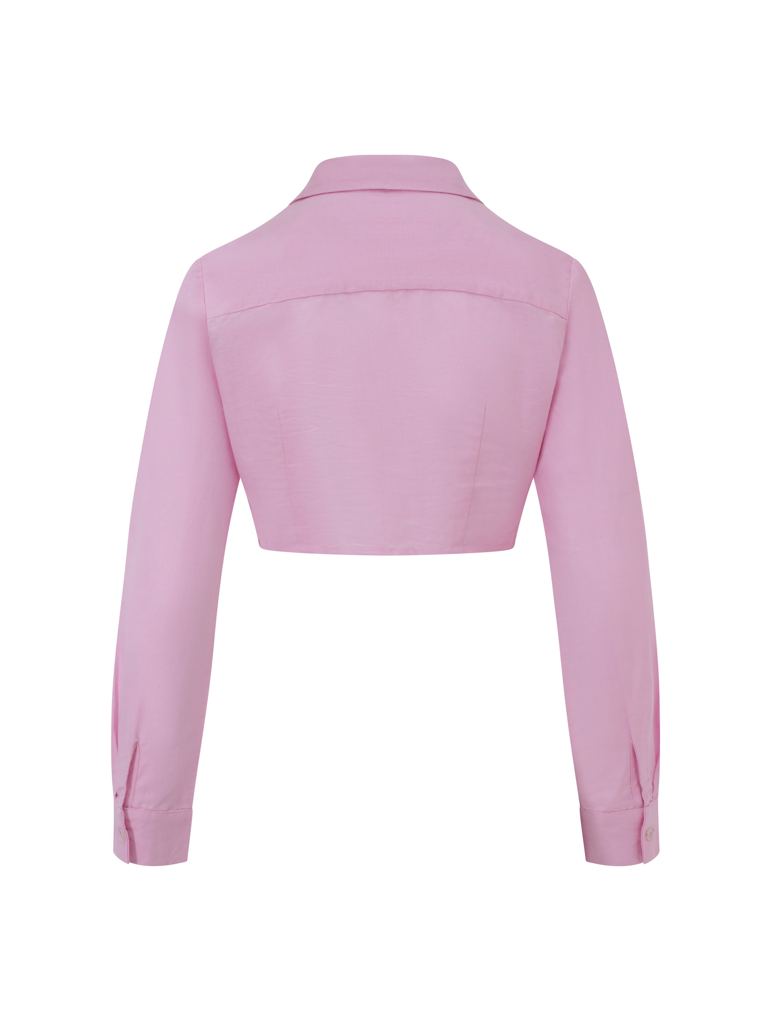 Womens Cropped Shirt Candy Pink - CY