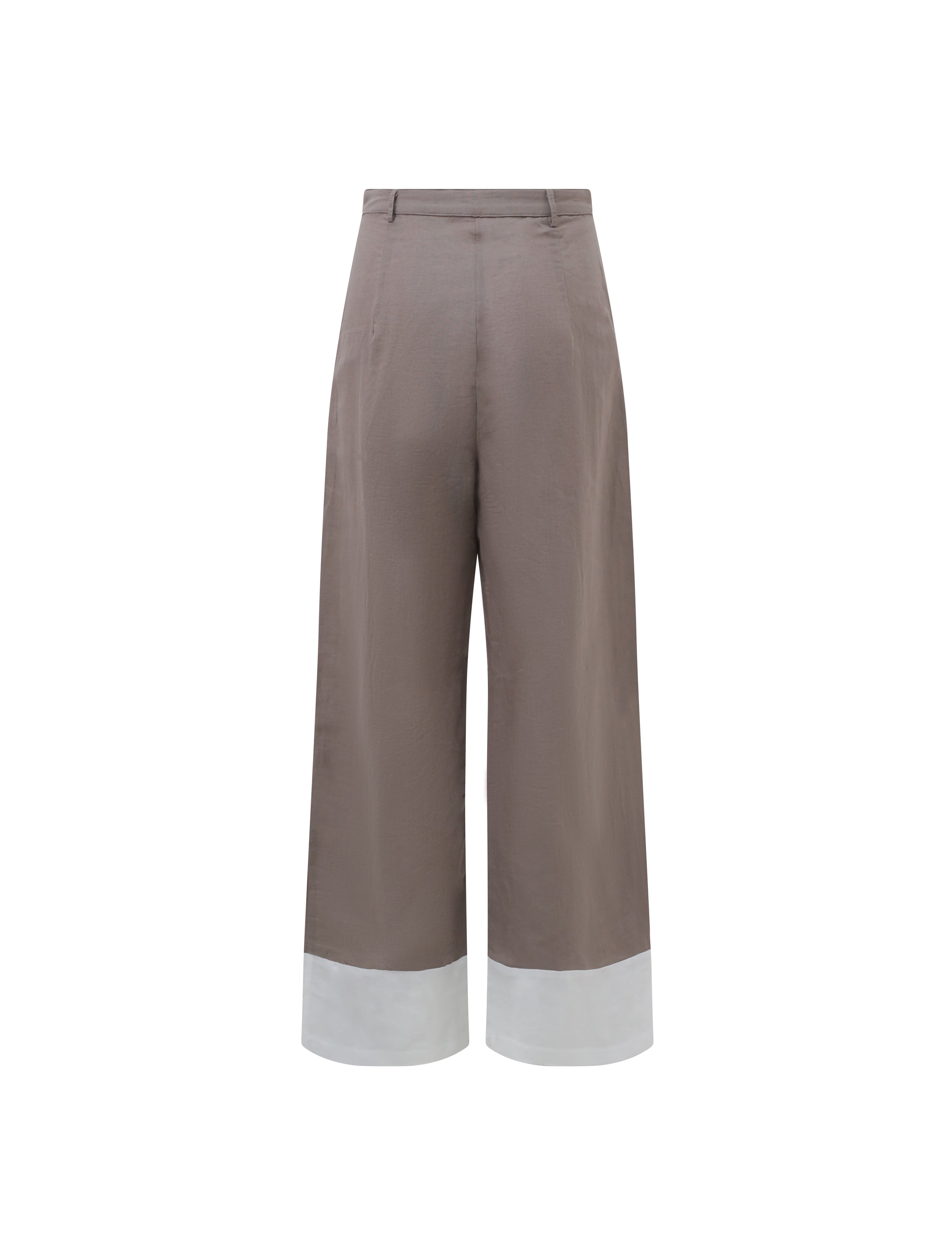 WOMENS TWO TONE LINEN TROUSERS - CY